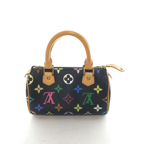 Louis Vuitton Speedy Monogram Multicolor Handbag Black - Picture 3 of 9